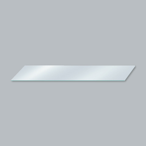 Klarglasablage, geeignet für Glasbodenträger 2909215 Größe: 60 x 14 cm