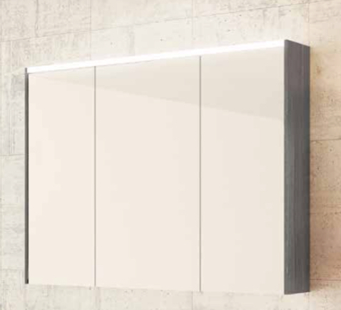 Sieper Khalix Spiegelschrank mit Led Beleuchtung Holzdekor-weiss Breite 60 cm